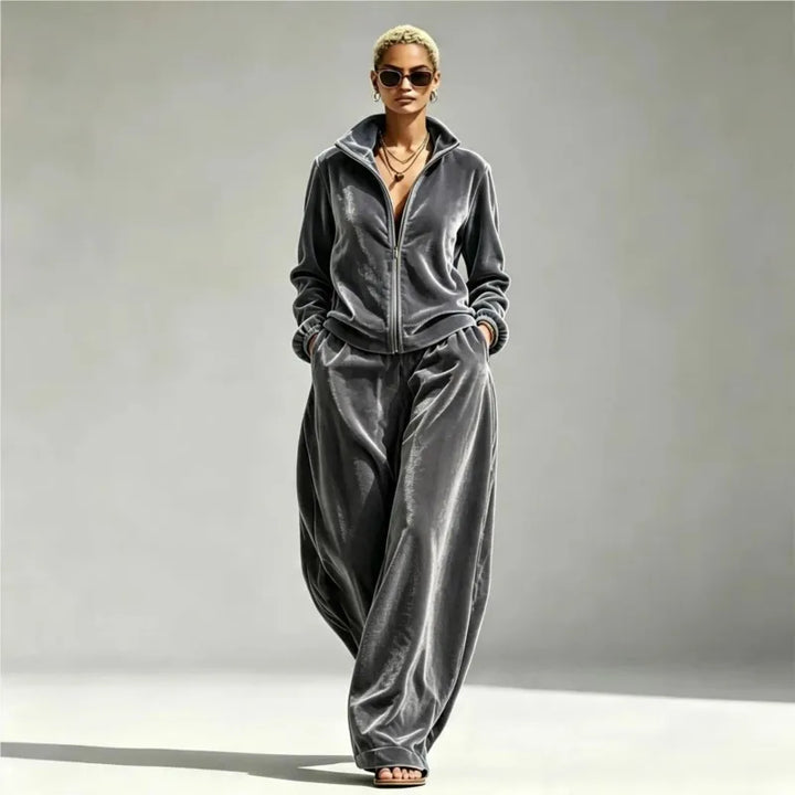 Marlene Zip Front Two-Piece Set