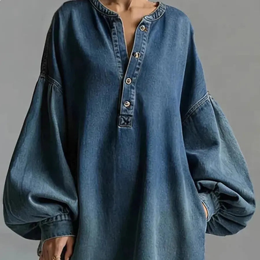 Vanessa Denim Washed Blouse