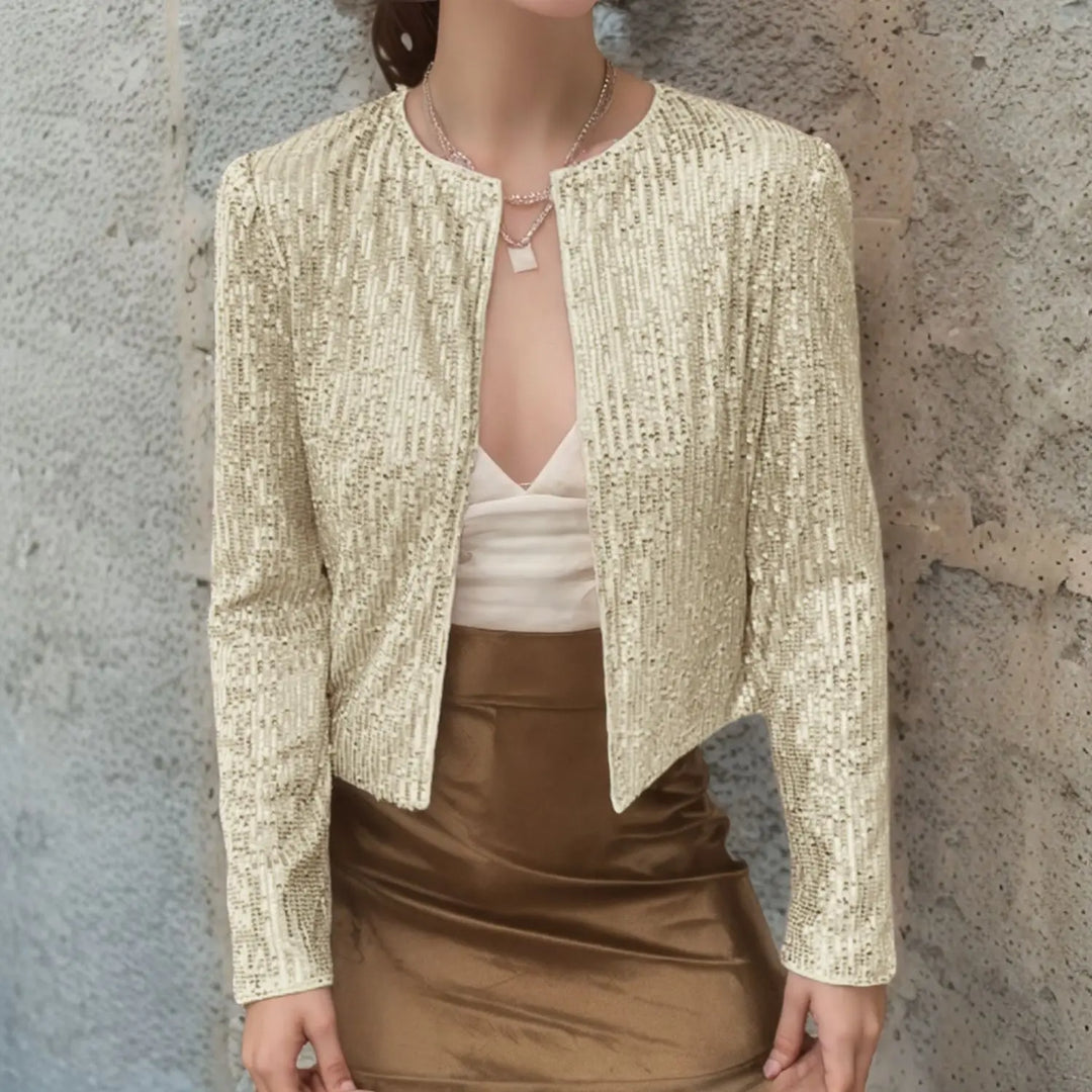 Celeste Open Front Sequin Jacket