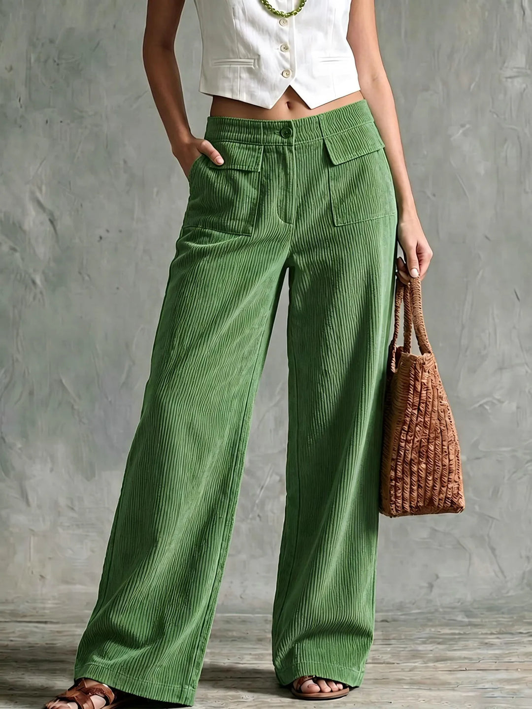 Théa Corduroy Wide Leg Pants