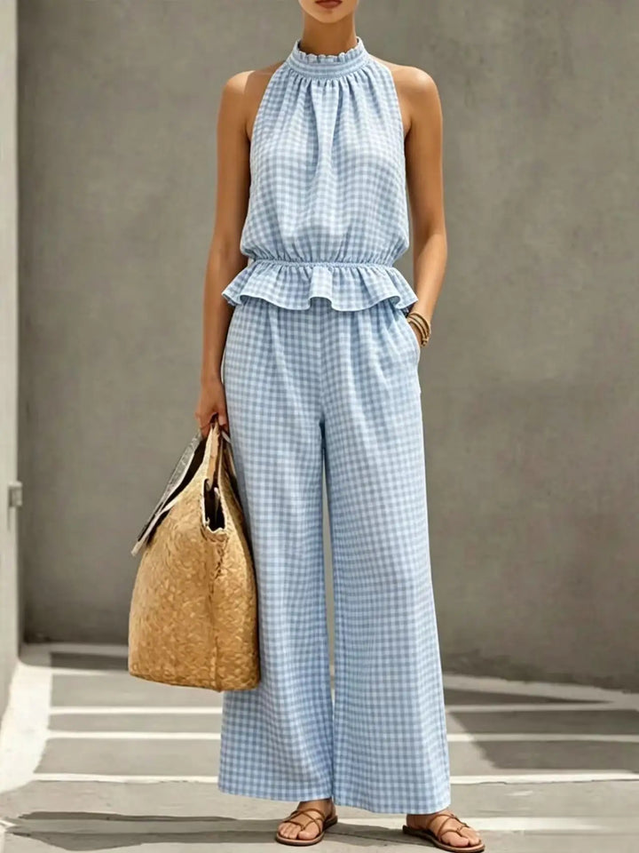 Petra Gingham Two Piece Set