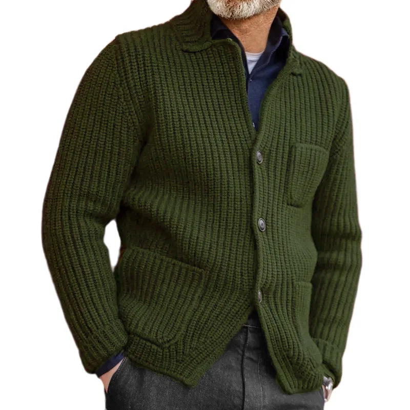 Gareth Ribbed Knit Cardigan