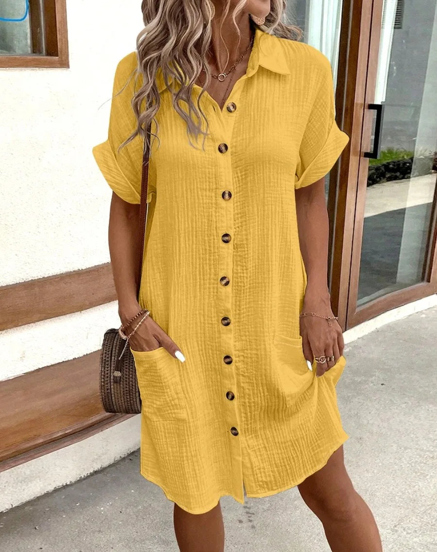 Rimmel Effortless Short Sleeve Tunic Mini Dress