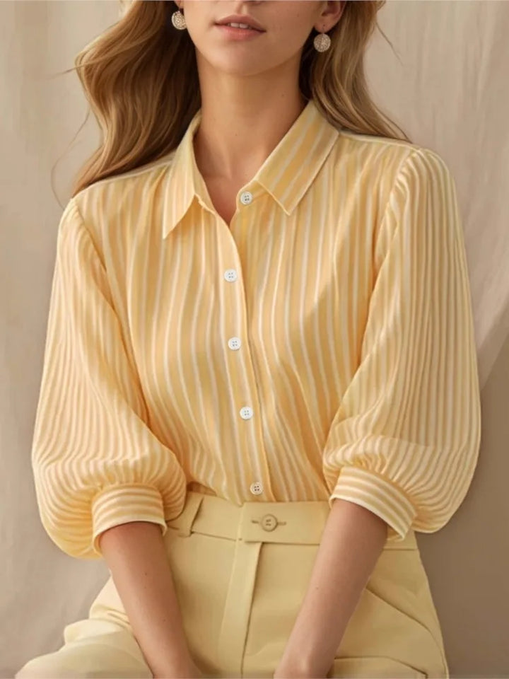 Savannah Striped Puff Sleeve Shirt