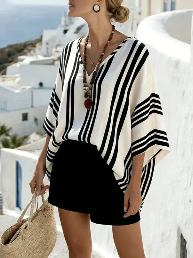 Maeve Batwing Stripe Blouse