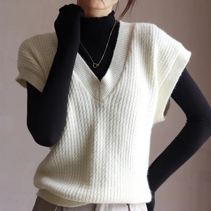Aubrey Lettuce Edge Knit Top