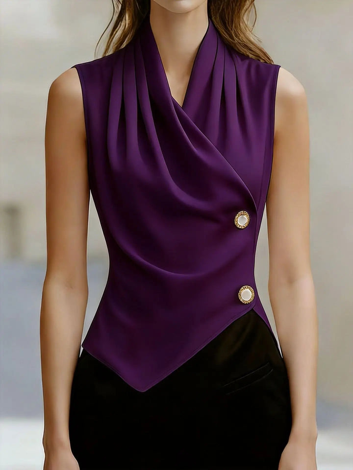 Suzane Draped Neck Blouse