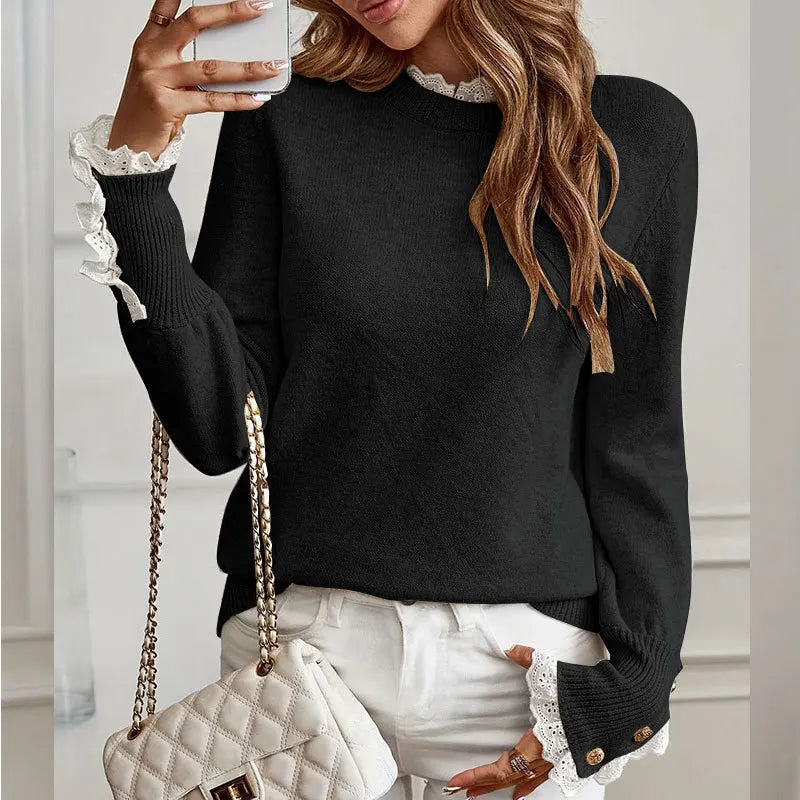 Fenwick Lace Trim Pullover