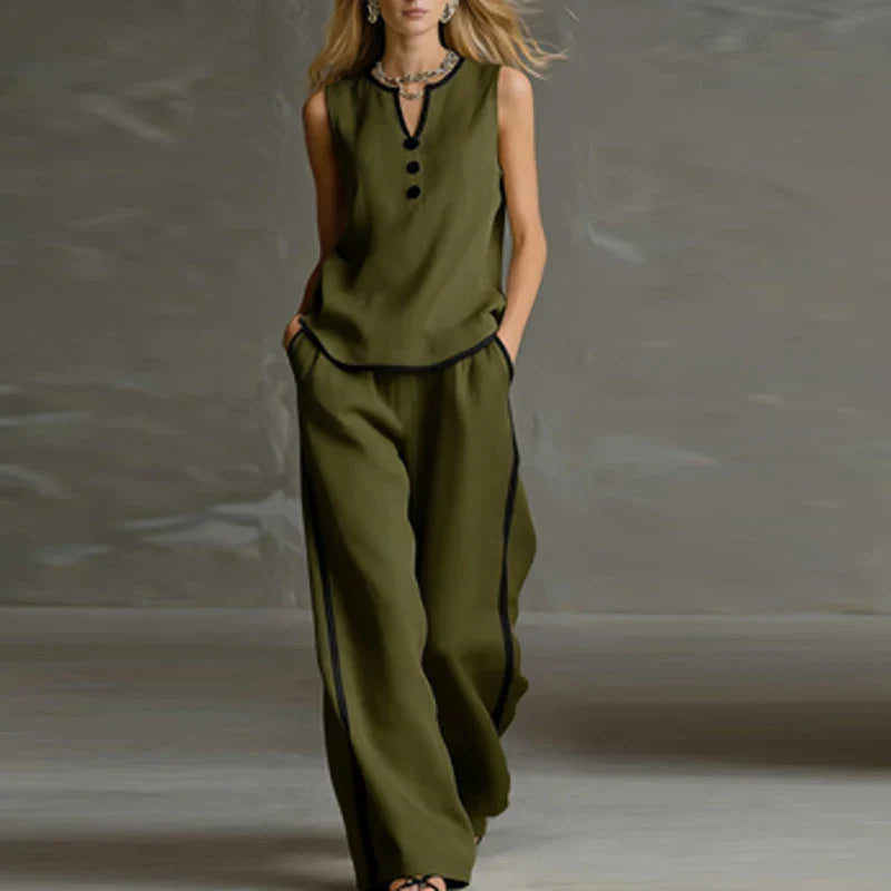 Saskia Sleeveless Two Piece Set