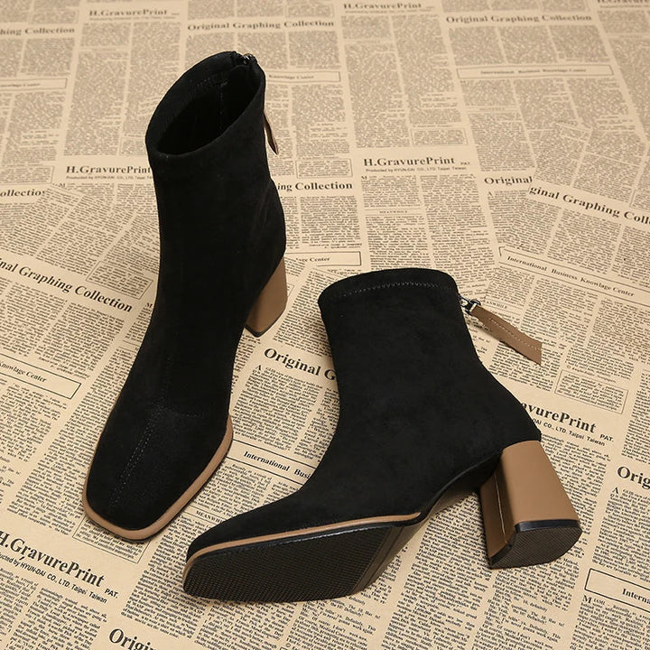 Elin Square Toe Ankle Boot