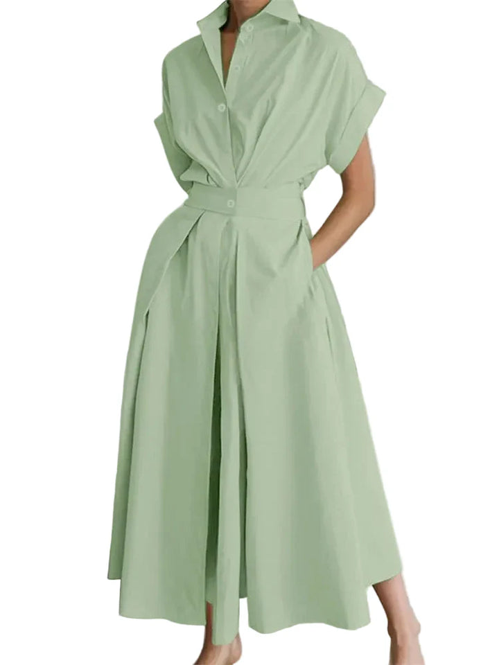 Maren Relaxed Short Sleeve Midi Dress