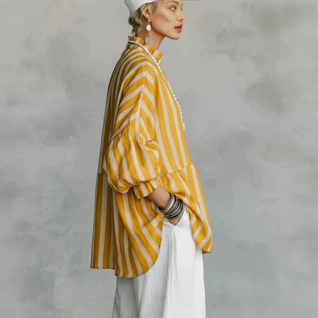 Claire Ruffle Neck Blouse
