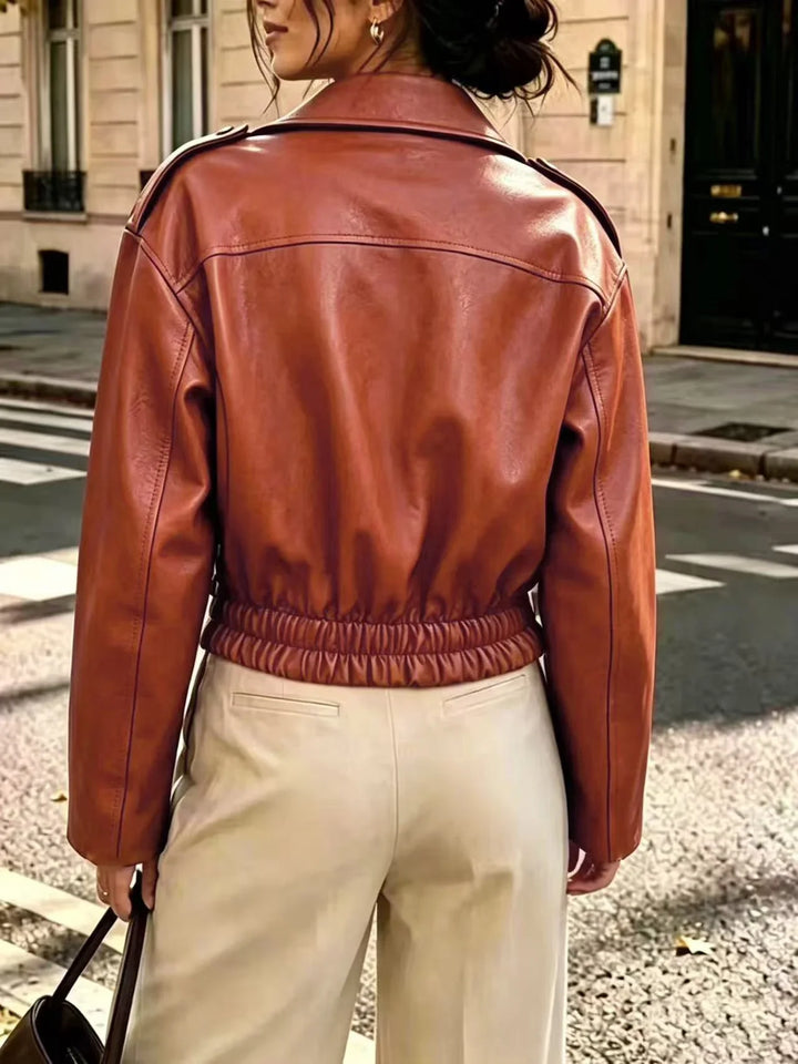 Yolanda Cropped Moto Jacket