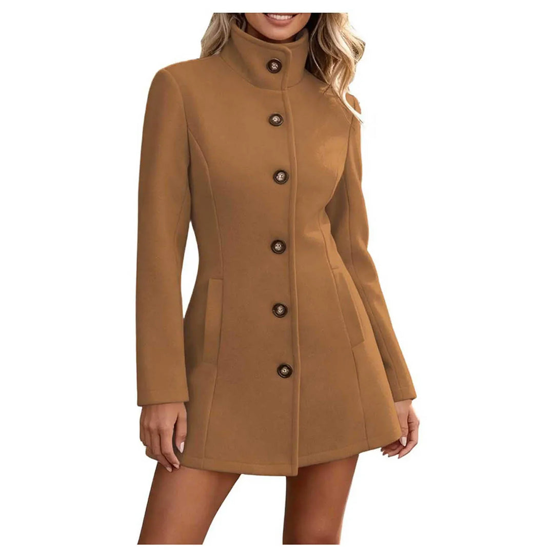 Ines Stand Collar Peacoat