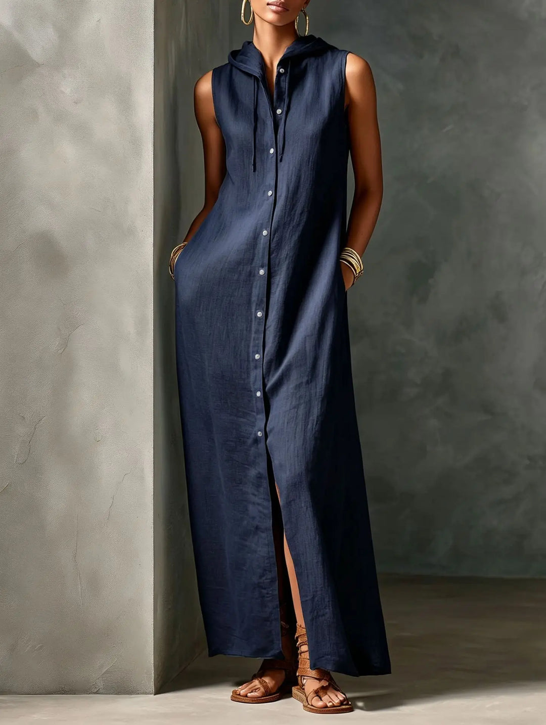 Rosalia Hooded Relaxed Maxi Dress