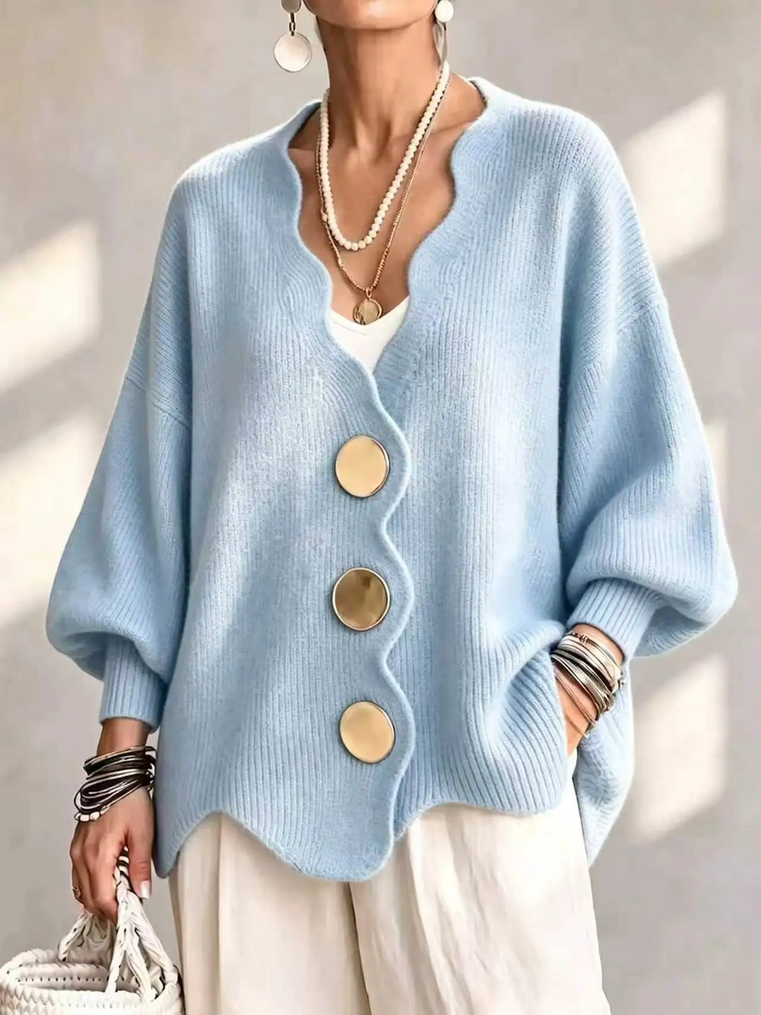 Daphne Wavy Edge Cardigan