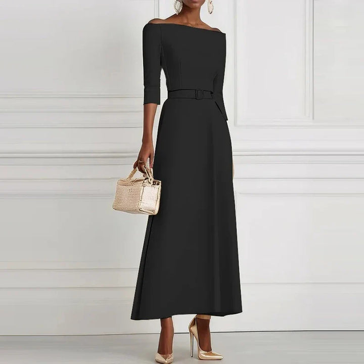 Pomeline Elegant Long Sleeve Maxi Dress