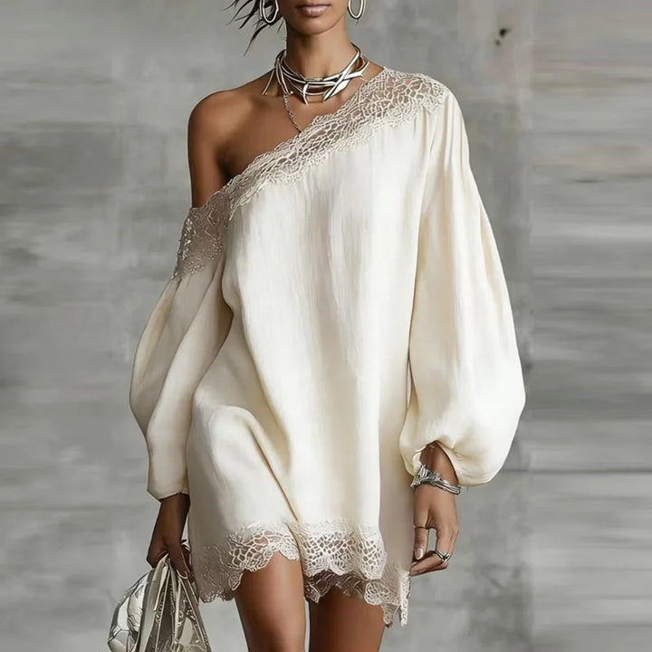 Nayeli One Shoulder Boho Mini Dress
