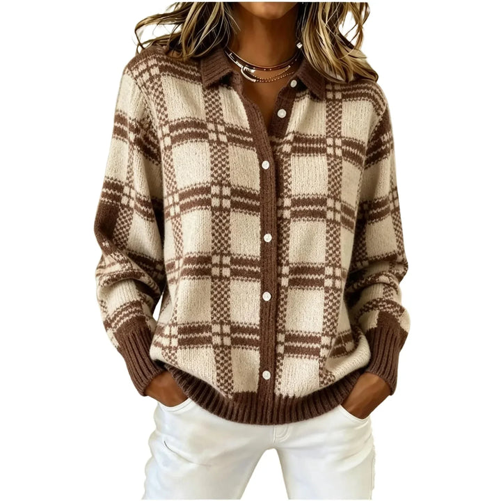 Harlow Plaid Button Cardigan