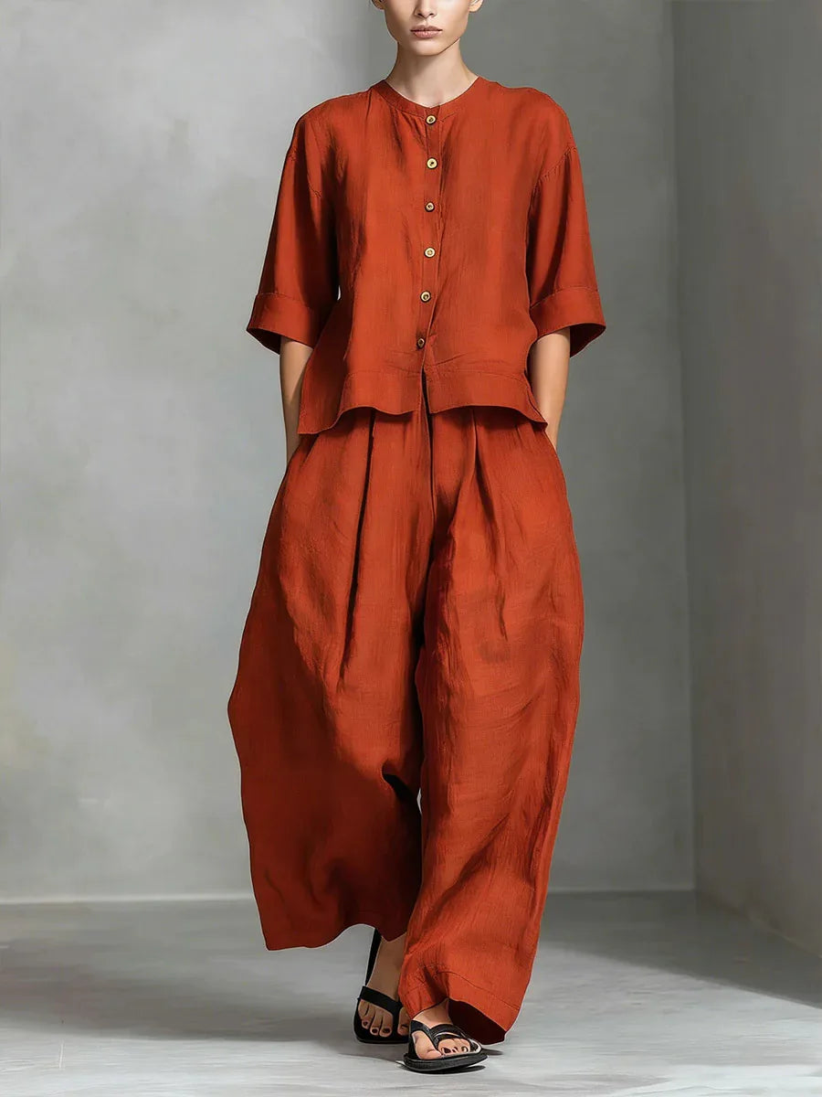 Helena Summer Linen Matching Set