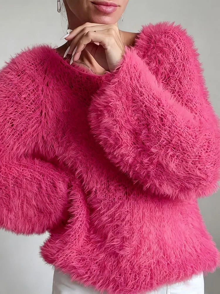 Milena Fuzzy Knit Sweater