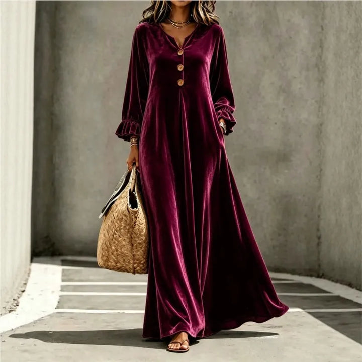 Celandine Velvet Maxi Dress