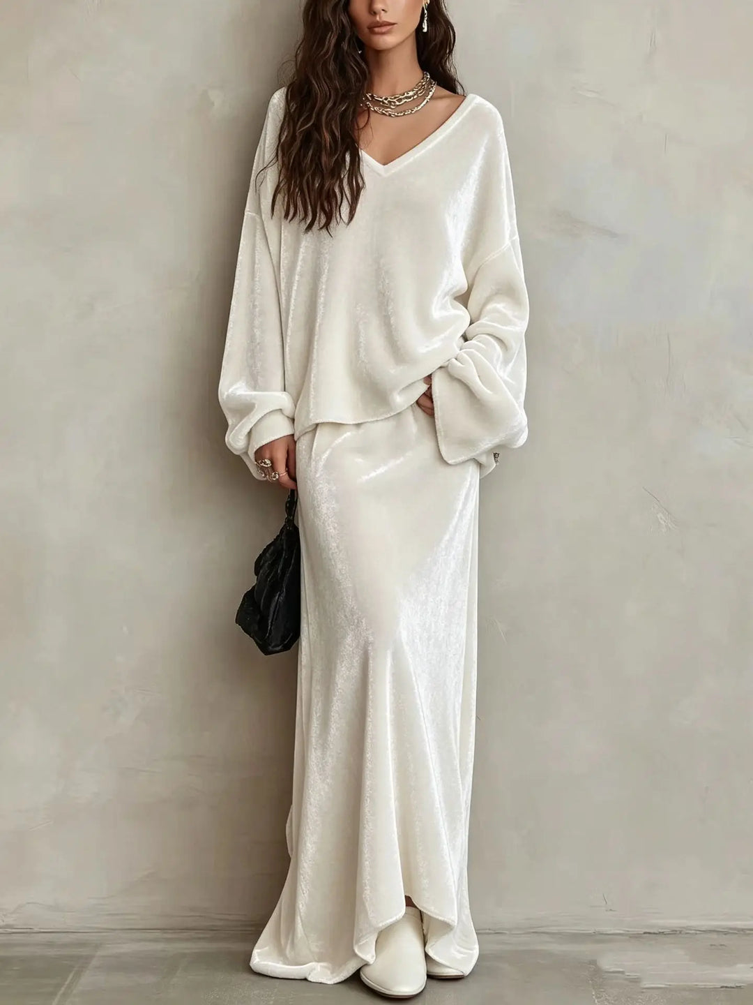 Theodosia Mermaid Hem Skirt Set