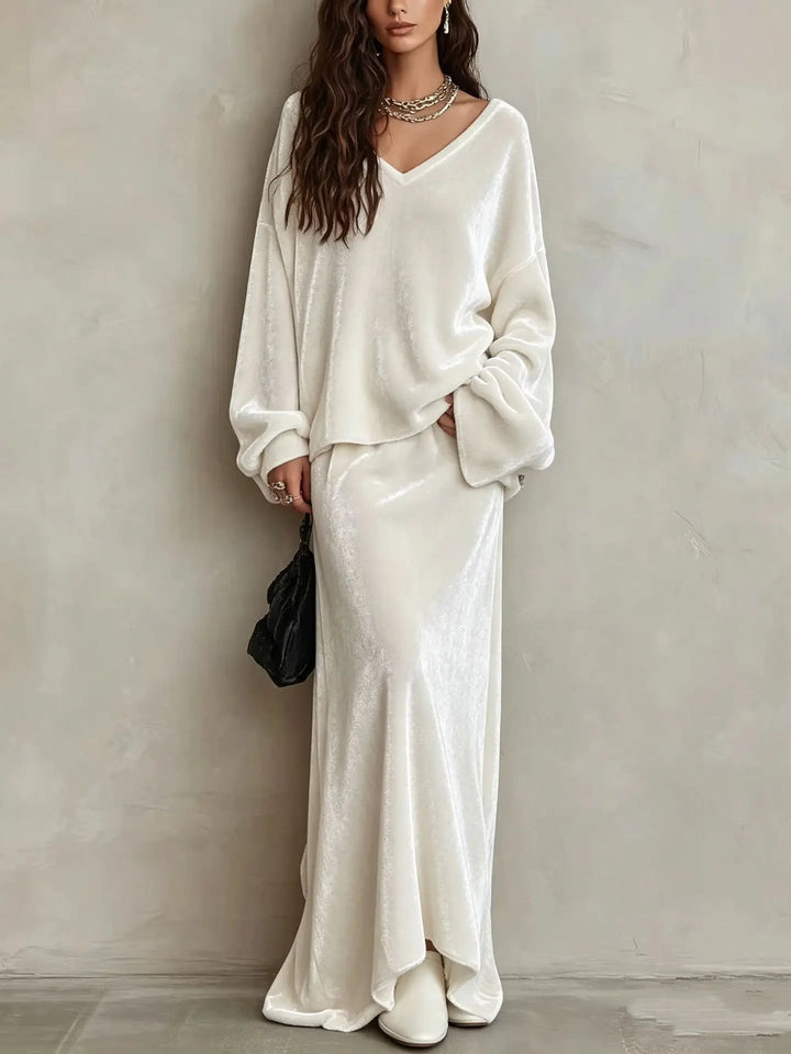Theodosia Mermaid Hem Skirt Set