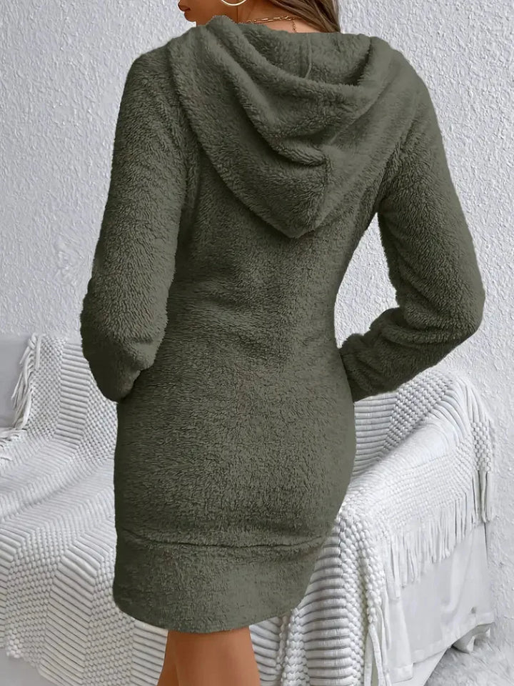 Sabrina Hooded Fleece Dress