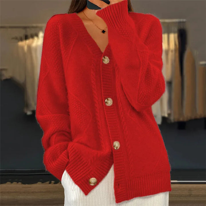 Merritt Cable Knit Button Cardigan