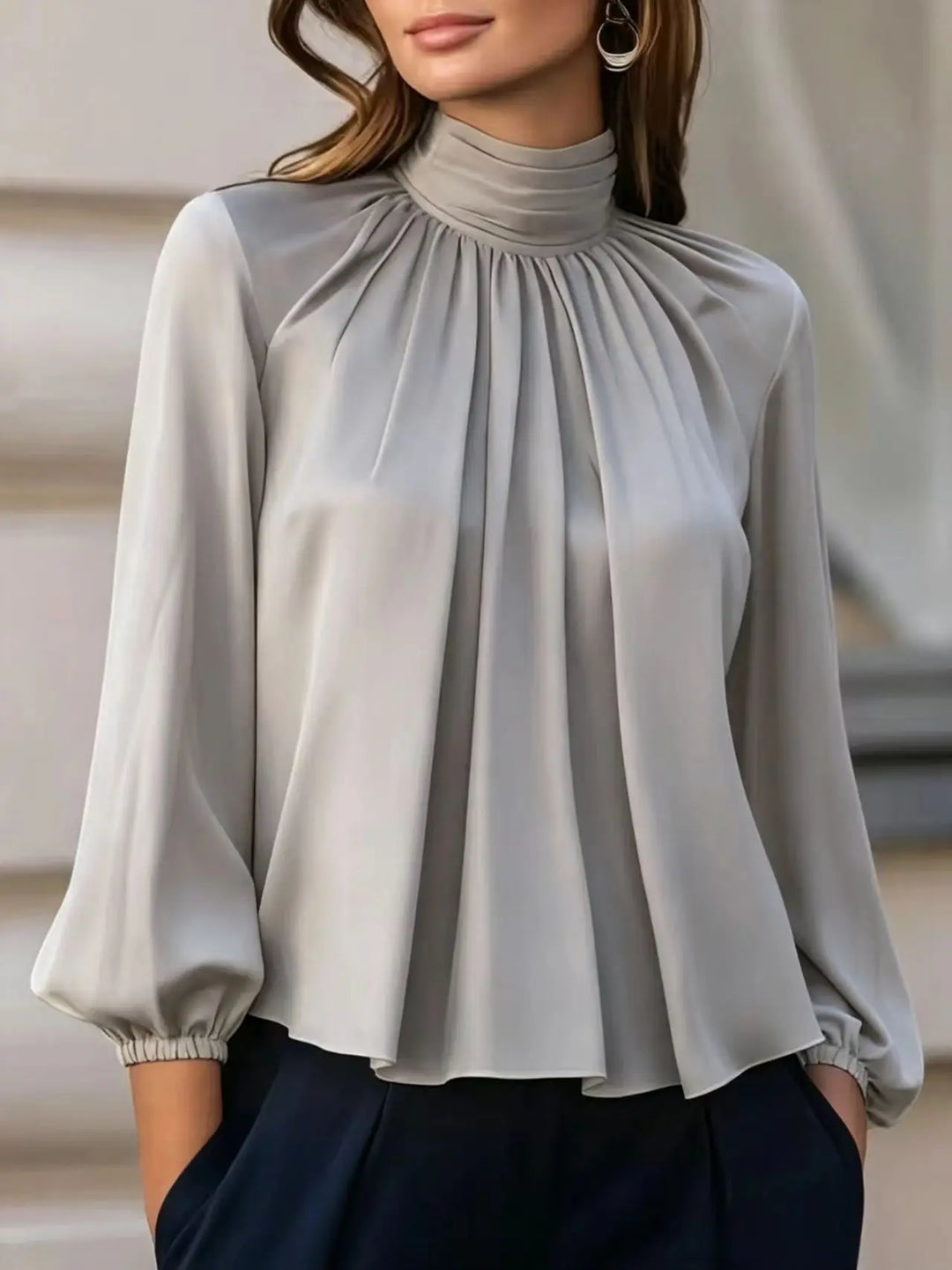 Linnore Gathered Neck Blouse