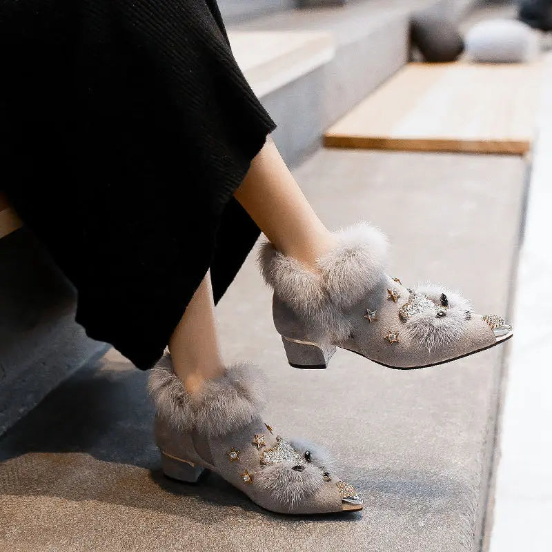 Teodora Pointed Toe Ankle Boots