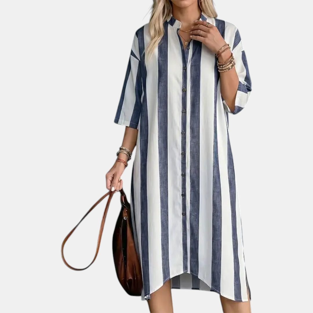 Dolce Classic Striped Midi Dress