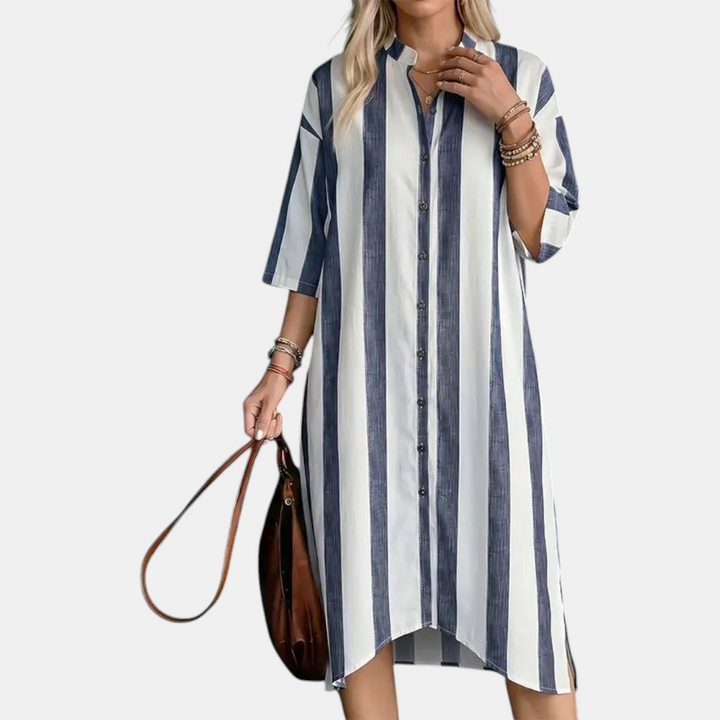 Dolce Classic Striped Midi Dress