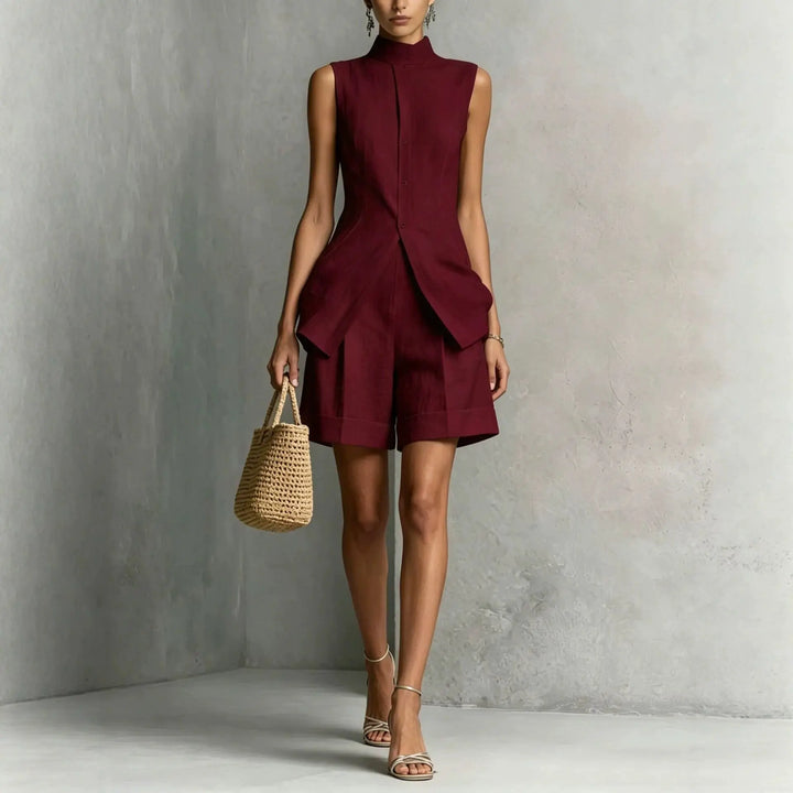 Tressa Peplum Shorts Set