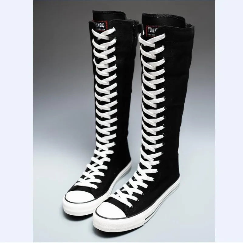 Odile Lace Up Knee Boots