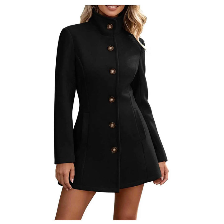 Ines Stand Collar Peacoat