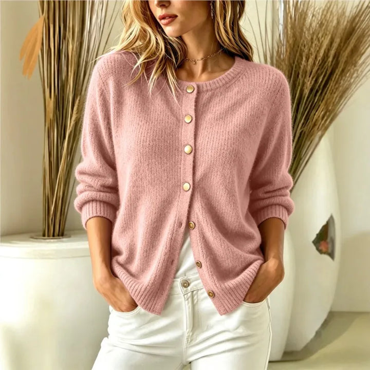 Corinne Button Front Cardigan