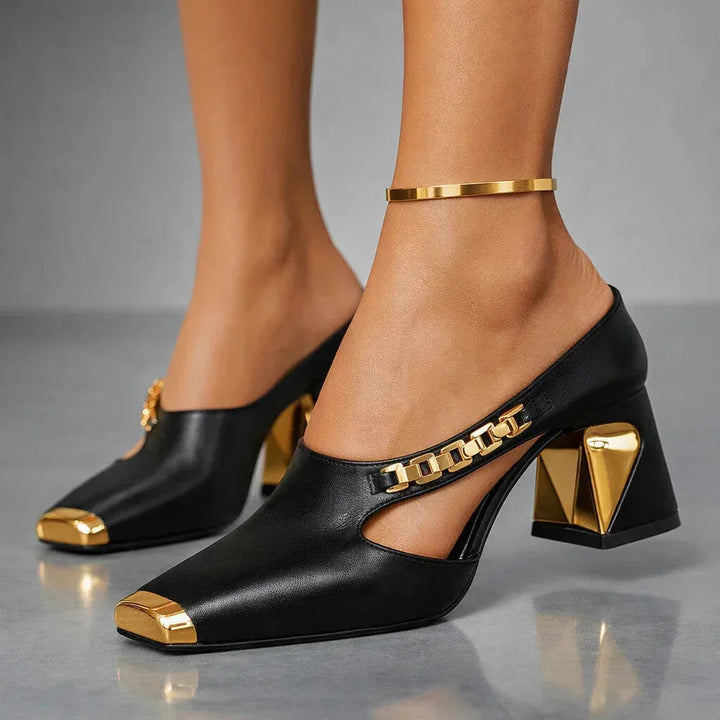 Sabrielle Metallic Toe Mule