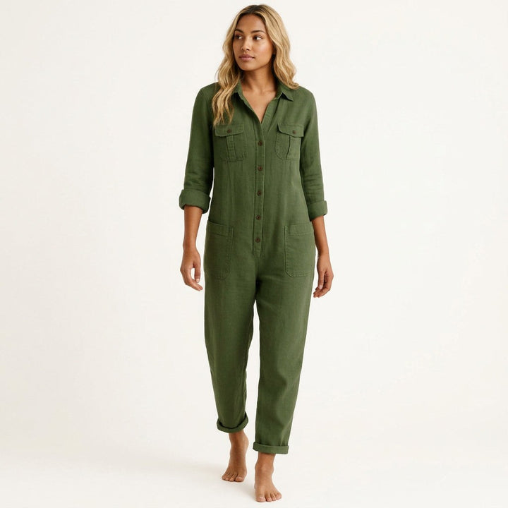 Azalea Jumpsuit with Button Front
