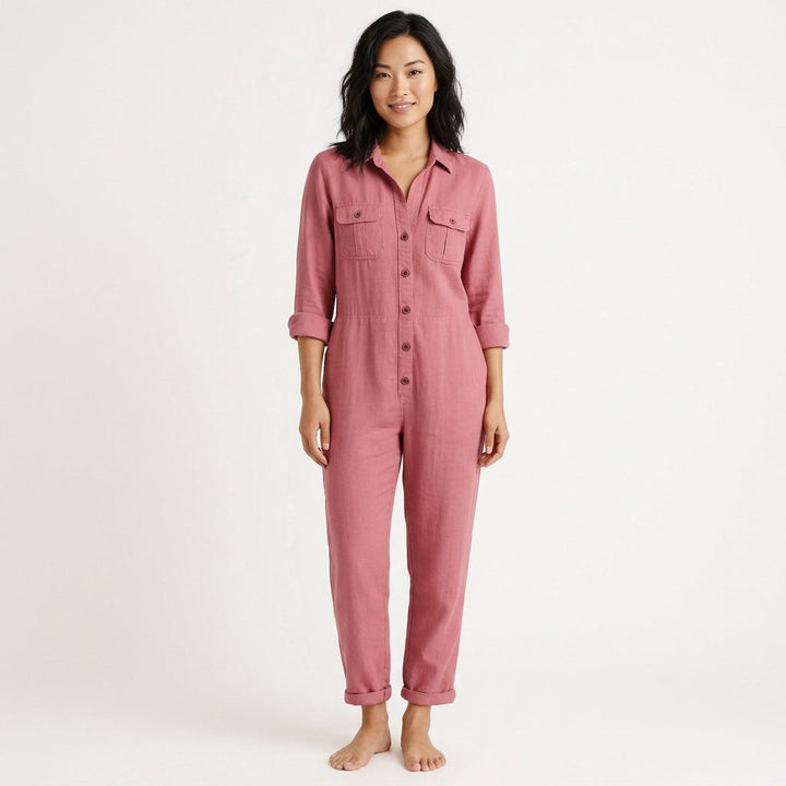Azalea Jumpsuit with Button Front