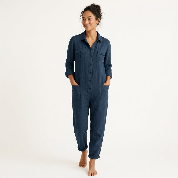 Azalea Jumpsuit with Button Front