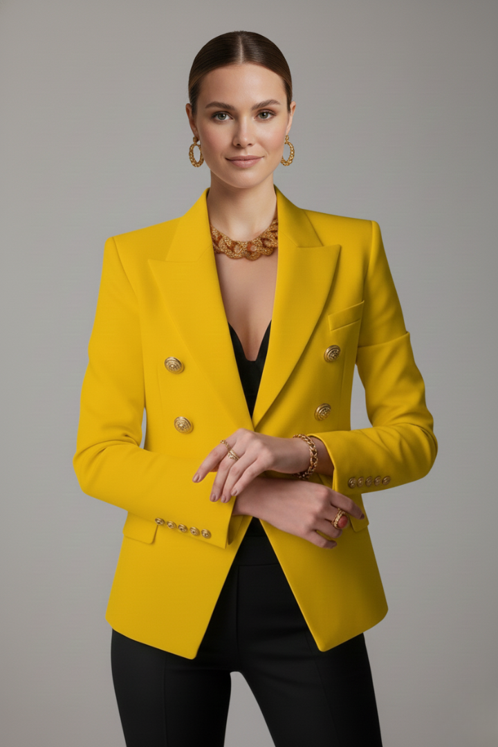 Palmina Gold Button Blazer