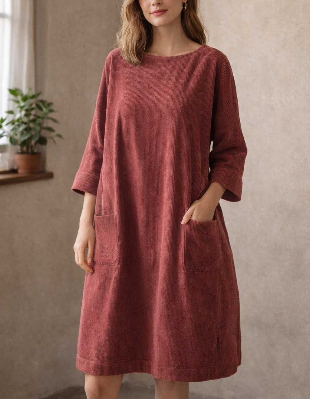 Orlina Long Sleeve Dress Round Neckline