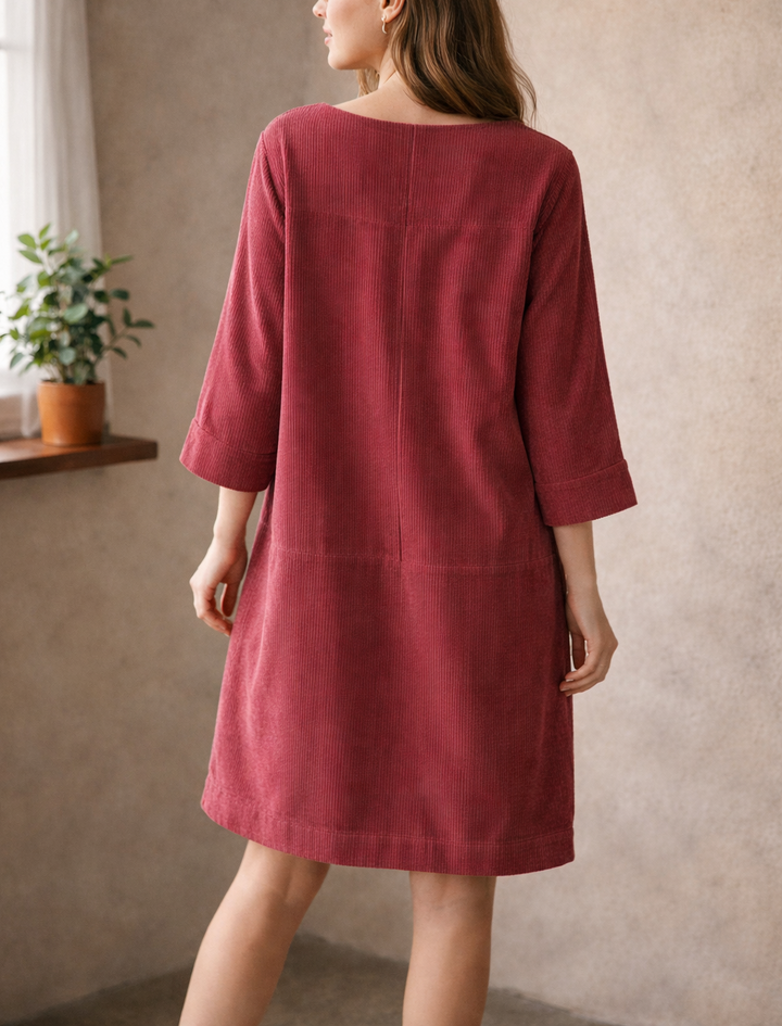 Orlina Long Sleeve Dress Round Neckline