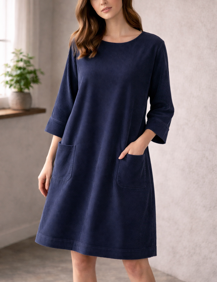 Orlina Long Sleeve Dress Round Neckline