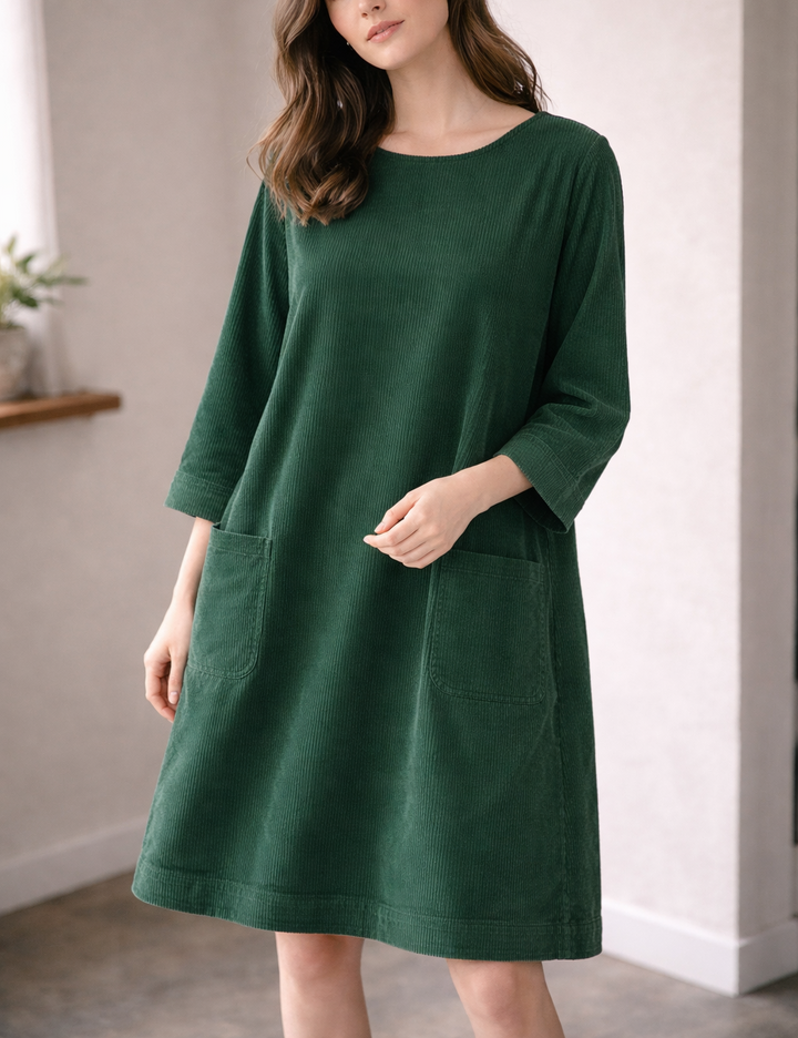 Orlina Long Sleeve Dress Round Neckline