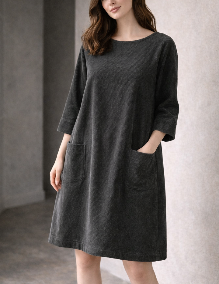 Orlina Long Sleeve Dress Round Neckline