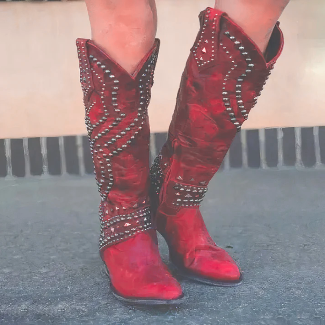 Odalina Studded Western Boots
