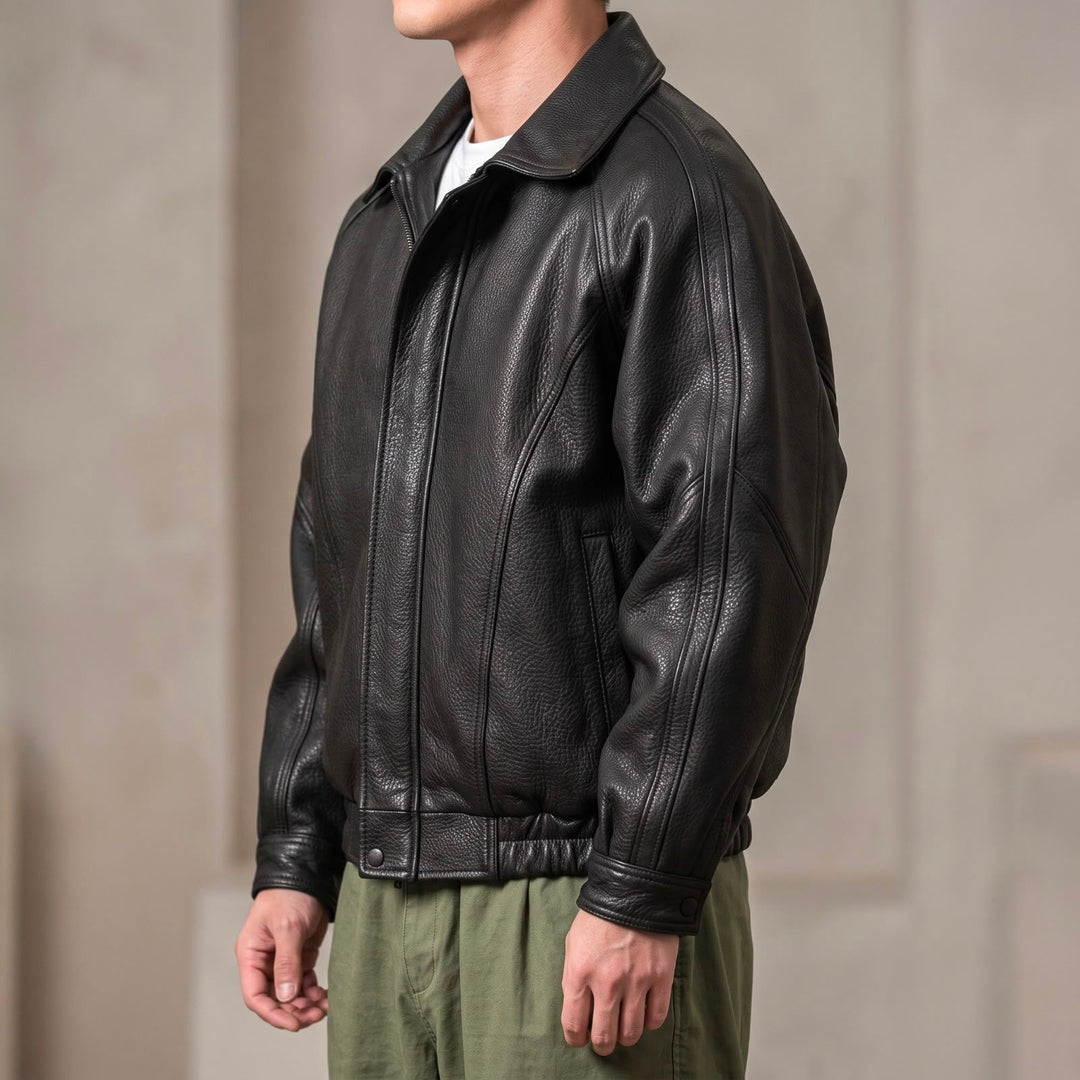 Marco Leather Zip Moto Jacket